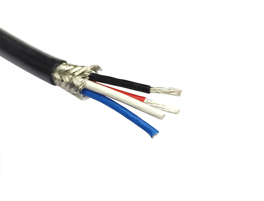 1-20091609350WX 4 core silver shield cable 6.2mm